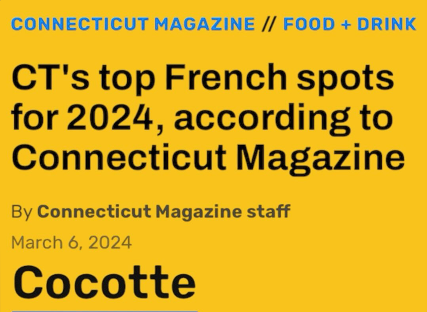 Cocotte among CT top French restaurants